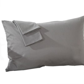Kissenbezüge, 48 x 74 cm Kissenhülle, Hypoallergen Atmungsaktiv Kopfkissenbezug Bettkissenbezug ,2 Stück Standardgröße Kissenbezug for Schlafzimmer, Hotel (Gray)