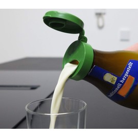 Milk Pourer for Milk Bottles (Set of 2 – White/Green) – Regional and Limited Edition