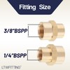 LTWFITTING Brass BSP Pipe Fitting 3/8-Inch x 1/4-Inch Female BSPP