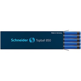 Schneider Topball 850 Rollerball Refill, Blue, Box of 10 Refills (8503)