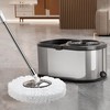 SWIFTIRON Spin Mop and Bucket with Wringer Set for Home,360°