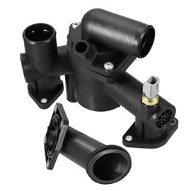 Hihaha No.AJ89486 Engine Coolant Thermostat Housing Assembly for Jaguar XK8 2003-2006 / Inner Water Pump Thermostat/Durable Plastic / 1Pcs Black