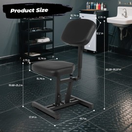 FAHKNS Tattoo Chair, Multifunctional Tattoo Arm Rest, Hand Crank Height Adjustment, Tattoo Chair for Client and Artist,Tattoo Equipment, 22lbs