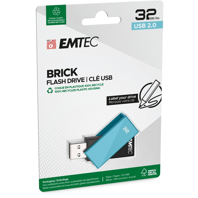 Emtec C350 Brick 2.0 USB Flash Drive 32 GB USB