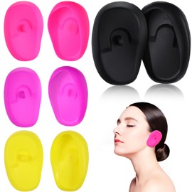 Beavorty Set of 4 Pairs Hair Dye Shield - Soft Ear Covers for Home Hair Coloring Treatments & Shower - Reusable Ear Caps - Protective Tools for Baby Earplugs