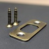 Siwil Deadbolt Strike Plate, Antique Brass Door Backplate 1" X