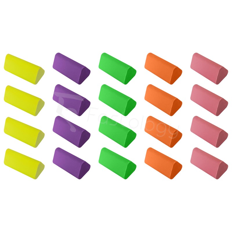 VAIDEX TriPOND Novelty Pencil Colour Mini Erasers, Assorted, Pack of