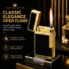 Refillable Butane Lighter, Dual Flame with Soft Flame & Jet
