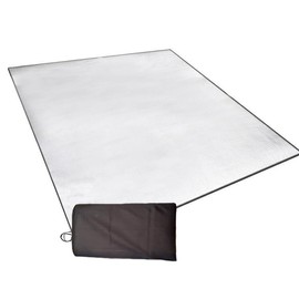 Fuzayylu Aluminium Sleeping Mat, Camping 200 x 100 cm, Camping Floor Mat Made of Aluminium Foil, Foldable Aluminium Camping Sleeping Mat, Insulating Foam Mat for Tent, Reflective Mat