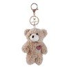 Bear Plush Keychain, Soft Cotton Stuffed Animal Keyring for Backpack,