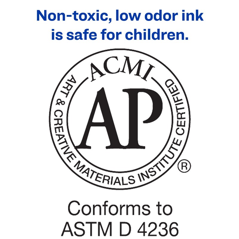 Carter's Permanent Markers, Large Desk-Style Size, Chisel Tip, Water and