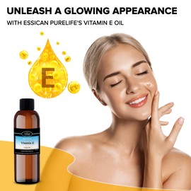 Vitamin E Oil - Vitamin E Oil for Hair, 100% Pure Natural Vitamin E Oil for Face, Vitamin E Oil For Skin, Vitamin E for Scars, Scalp, Pure Vitamin E Oil for Nails, Vit E Pure Oil, Carrier Oils - 10ml