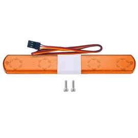 MORFUM Simulation RC Car Police Lights Multi-Function Night Flash LED Light Lamp Roof Light Decoration Compatible with 1/8 1/10 RC Model Car for HSP TRX4 Tamiya CC01 4WD Axial SCX10 (Orange)