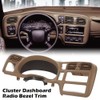 DOTCOM Dash Trim Bezel Cover Single Din Beige Compatible with