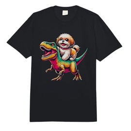 T-Rex Shih Tzu Tyrannosaurus Rex Comfort Colors Adult Heavyweight T-Shirt