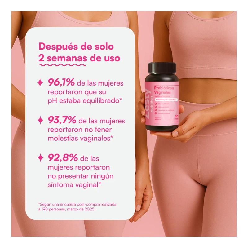 Zesty Probiticos Vaginales 30 Cpsulas Para Cuidado ntimo Sin Sabor