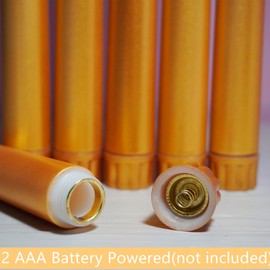 Ni-JASW Gold Flameless Taper Candles with Remote, Flickering LED Candlesticks Battery Operated Home Candle Decor Set of 6