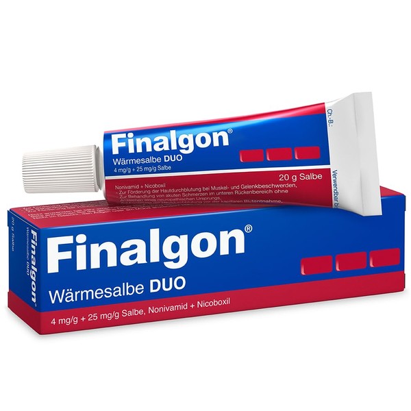 Finalgon Heat ointment Duo 20 g: warming pain ointment against back pain and neck tension, extra strong effect, promotes blood circulation and immediately relieves pain