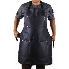 Benitez S.J.T. Mandil Barbero Vini Piel Delantal Estilista Practi Bolsas