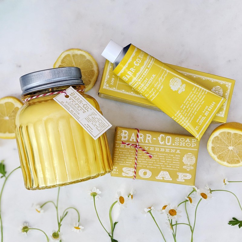 BARR-CO. Soap Shop Hand Cream Lemon Verbena, Tangy Citrus Scent