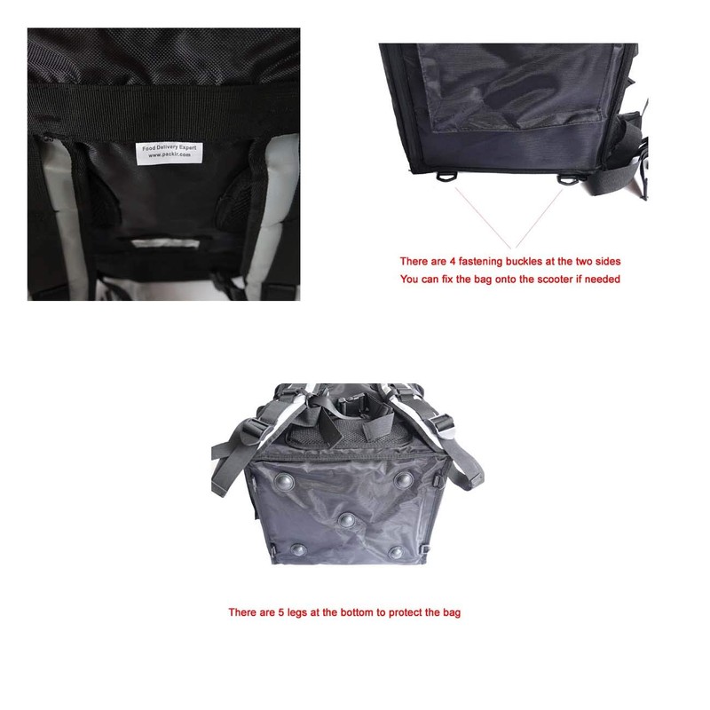PK-66V: Middle Food Delivery Backpack,16" L x 12" W x