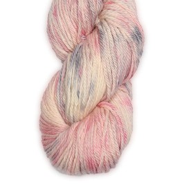 Juego de 3 madejas de lana de alpaca 100 % para bebé, tela de encaje voluminoso y grueso, suave y perfecto para tejer y ganchillo (jardín de rosas marfil, teñido a mano, 100 g Hank)