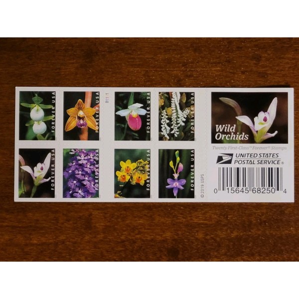 20 FOREVER FIRST CLASS LETTER STAMPS WILD ORCHIDS STAMPS MNH