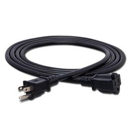 Hosa PWX Power Extension Cords NEMA 515R to NEMA 515P - (25 Feet) (Black)