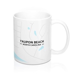 Hometown Bias Yaupon Beach, North Carolina NC Map Mug (11 oz)