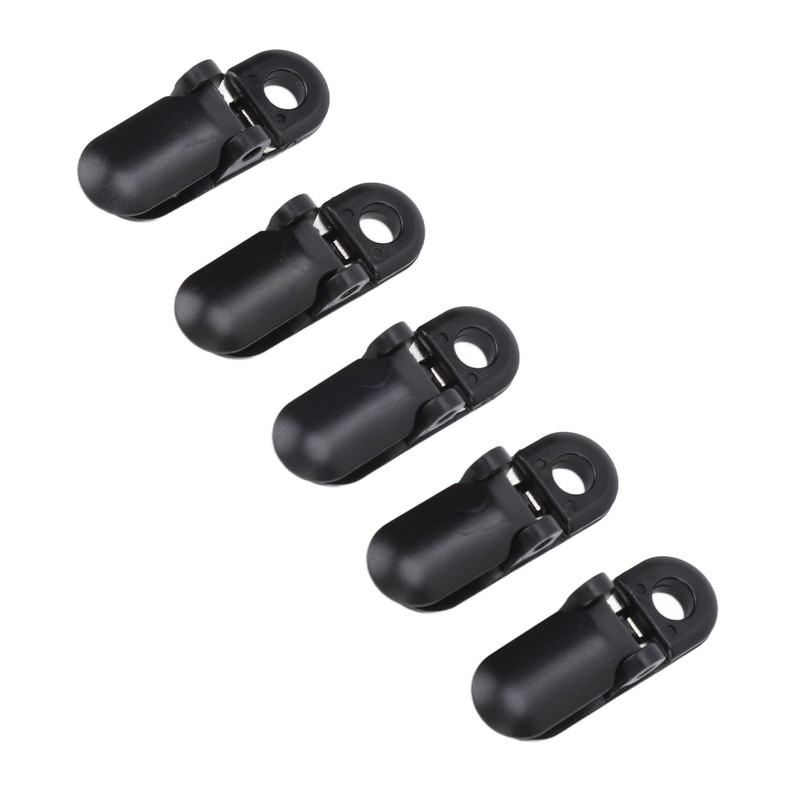 20pcs Hearing Aid Lanyard Clip Black ABS Clip Replacement Accessory