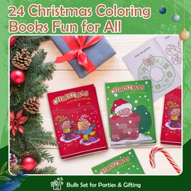 Srenta Christmas Coloring Books for Kids Ages 4-8, 24 Pack Christmas Coloring book for Kids, 9" X 11" Coloring Book Christmas Party Favors, Christmas Coloring Book Bulk Party Supplies