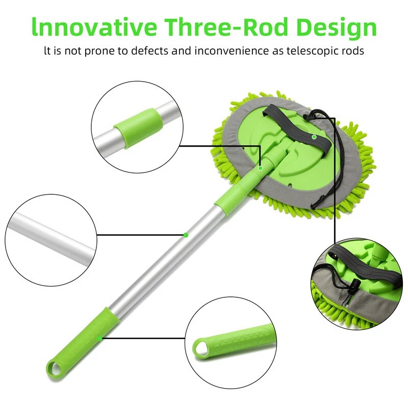 CarCarez 3 in 1 Microfiber Car Wash Brush Cleaning Mop