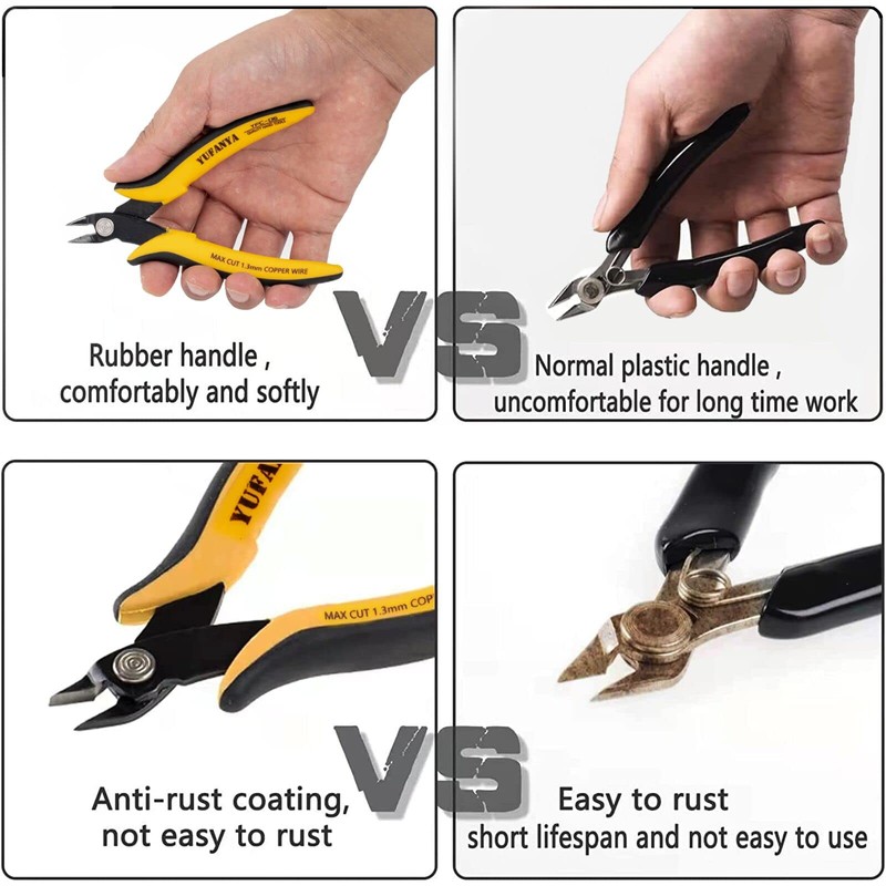 1pcs Mini Wire Cutters-Flush Cutters,Small Side Cutting Pliers,Flush Pliers Diagonal