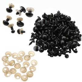 50Pcs 15mm/0.7inch Black Plastic Safety Eyes Crochet Eyes with Washers Stuffed Animal Eyes for Craft DIY Making Supplier
