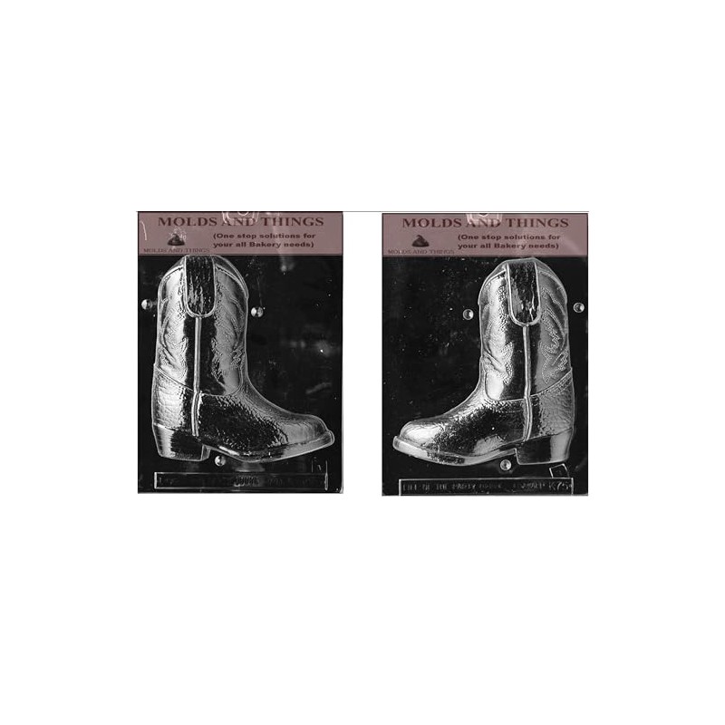 3D Cowboy Boot Chocolate candy mold with copywite molding Instructions