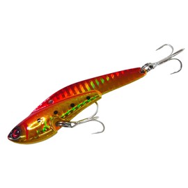 Momo Lure, Chivas Lure, Blue Metal Vibe, Aomo Mono Plate, AP-26, AP-35, AP-42, Perfect for Blue Objects (1.2 oz (35 g) - Red Sardine)