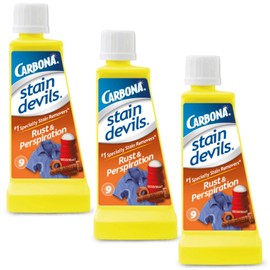 Carbona Stain Devils® #9 – Rust & Perspiration | Professional Strength Laundry Stain Remover | Multi-Fabric Cleaner | Safe On Skin & Washable Fabrics | 1.7 Fl Oz, 3 Pack