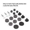 21Pcs Cymbal Felt Clutch Bracket Tube Drum Accessory with Stainless
