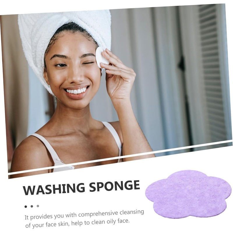 50 Piezas Esponjas Faciales Comprimidas Forma Flor para Esteticistas Esponjas