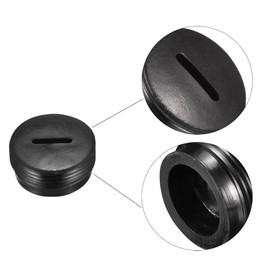 sourcing map Carbon Brush Holder Cap Motor Electric Brush Plastic Cover Thread Black 18mm Outer Diameter 8mm Height Pack of 10
