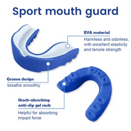 JYNVO 4 Sport-Mundschutze, Kinder-Sport-Mundschutze für alle Vollkontaktsportarten, einschließlich Rugby, Boxen, Kampfsport, Hockey, Mixed Martial Arts, Taekwondo