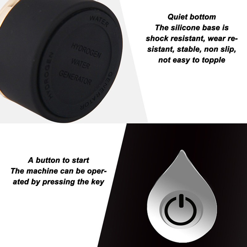 Hydrogen Water Bottle 420ml Rechargeable SPE PEM Technology Portable Hydrogen