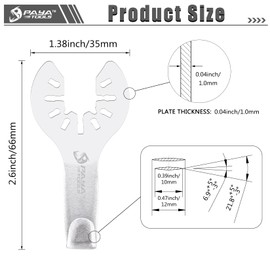 PAYA TOOLS Hooked Cutter Blade for Precision Work - Planked Deck Caulking Removal for Clean Cuts in Tight Spaces (2-PACK)