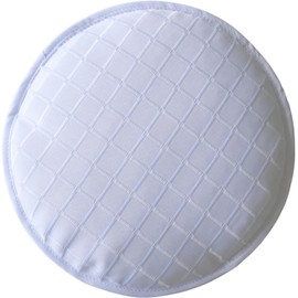 Tortillero Térmico Redondo, Tejido Blanco, Mantiene Calientes las Tortillas, Diseño Acolchado con Patrón Cuadriculado
