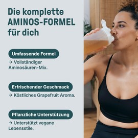 BRAINEFFECT Essential Aminos - Complete Amino Acid Profile (11 Amino Acids) - Grapefruit Flavour (270 g)