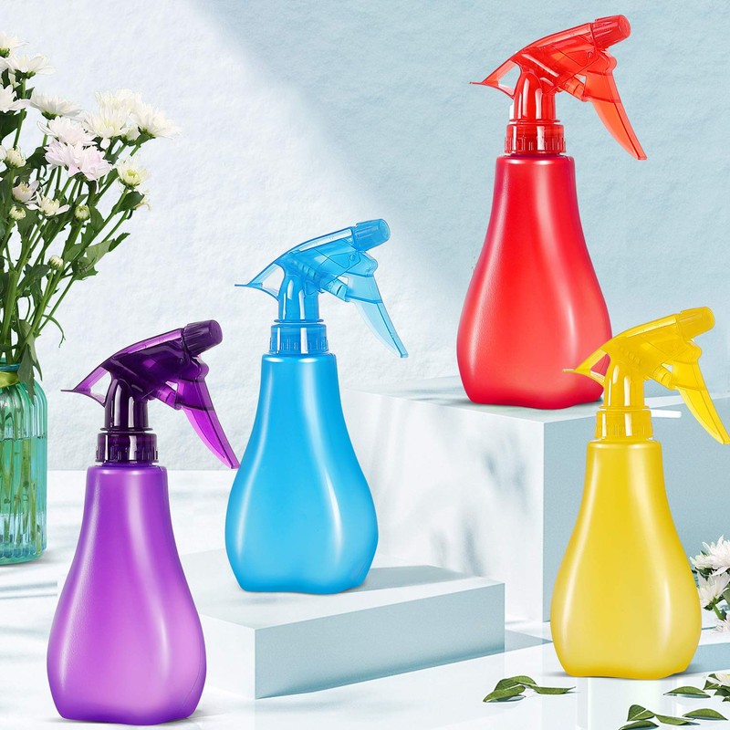 8 Oz Empty Plastic Spray Bottles with Adjustable Nozzle -