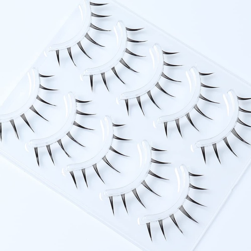 emotao False Eyelashes Natural Upper Eyelashes Short Outer Corner Lower