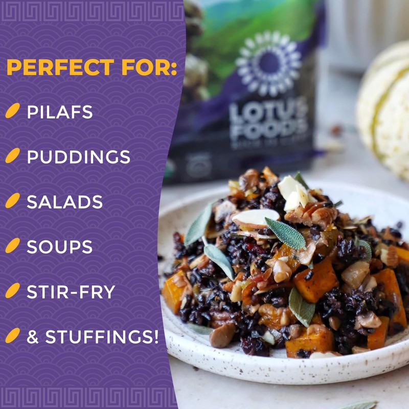 Lotus Foods Organic Forbidden Rice - Black Rice Organic, Purple