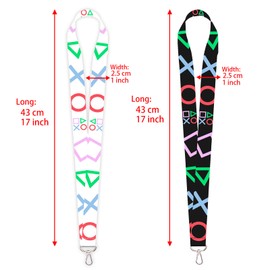 GTOTd Video Game Lanyard Lanyard (2 Pcs) with ID Badge Holder Badge Holder Decoitems (2 Pcs) Merch Game Party Accessories Decor ID Badge Holder Key String Wallet Phone Teens