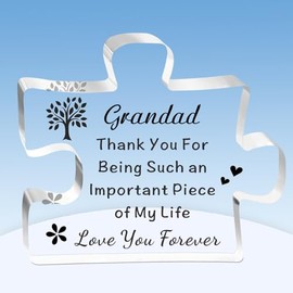 TTOVEN Grandad Gifts Puzzle Grandad Birthday Gifts Thank You for Being Such an important Piece of My Life